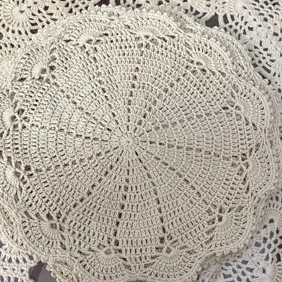 Elegant Cream Crochet Doily